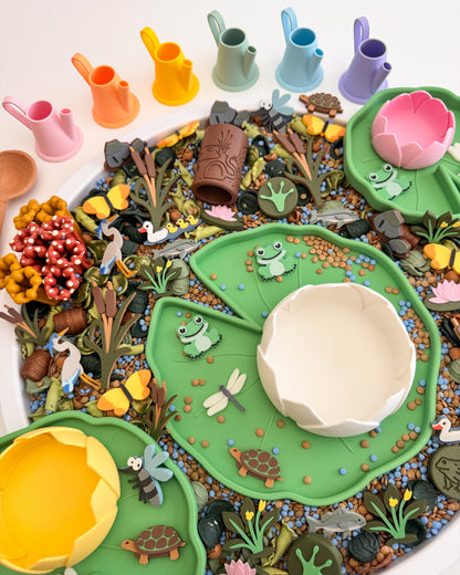 Lily Pad Tray and Lotus Bowl Set by WooBeWee