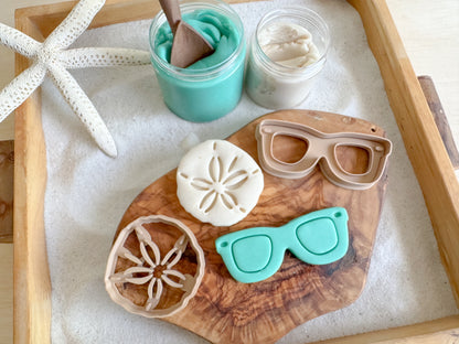 NEW Sunglasses and Sand Dollar Bio Dough Cutter