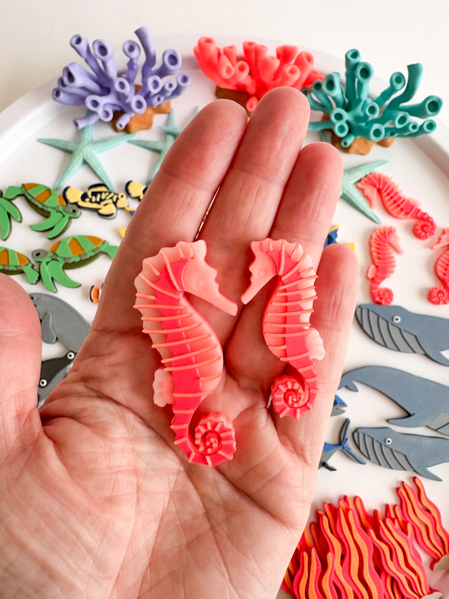 Sea Animals Loose parts Ready to 3D Print STL and 3MF Digital Download