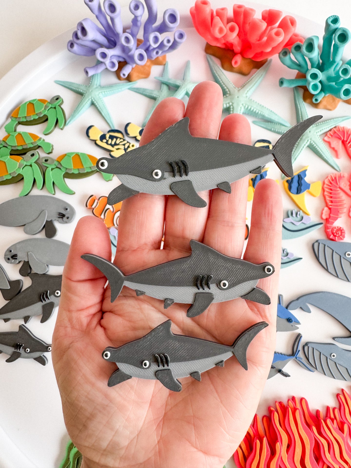 Sea Animals Loose parts Ready to 3D Print STL and 3MF Digital Download