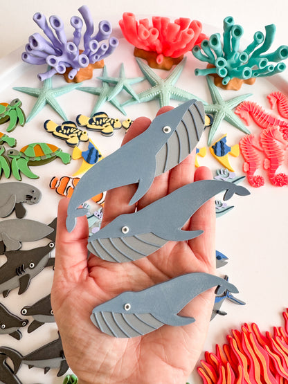 Sea Animals Loose parts Ready to 3D Print STL and 3MF Digital Download