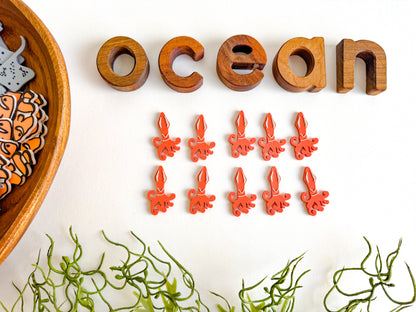Ocean-themed Math Counters set of 10
