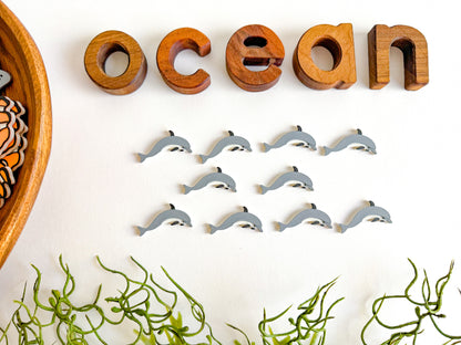 Ocean-themed Math Counters set of 10