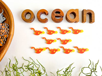 Ocean-themed Math Counters set of 10
