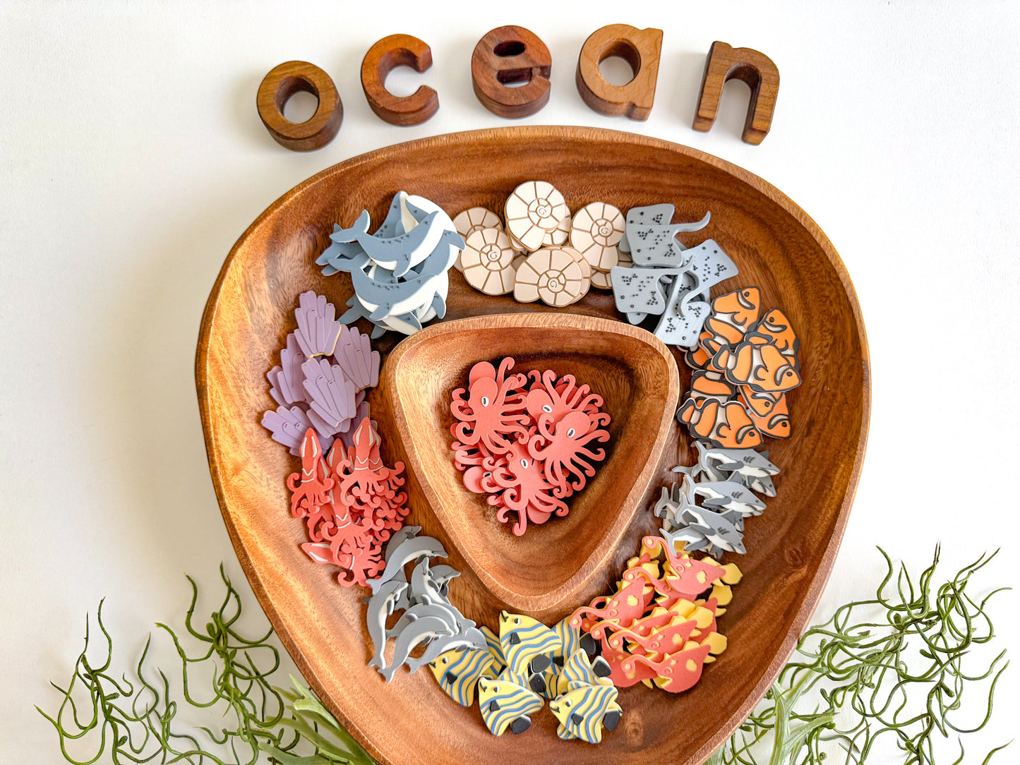Ocean-themed Math Counters set of 10