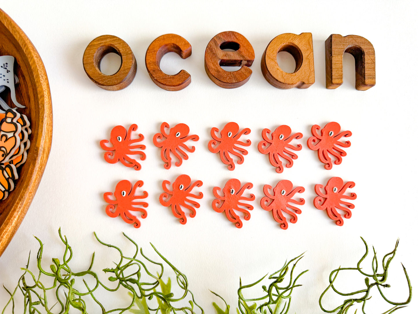 Ocean-themed Math Counters set of 10