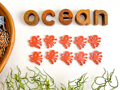 Ocean-themed Math Counters set of 10