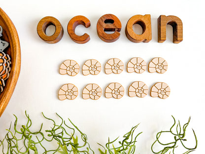 Ocean-themed Math Counters set of 10