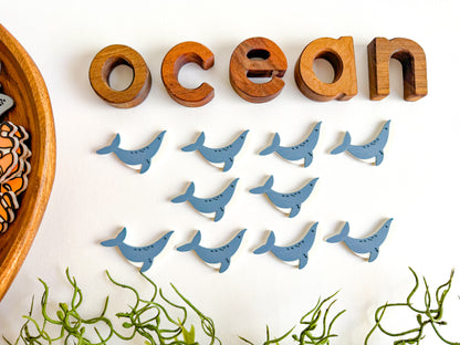 Ocean-themed Math Counters set of 10