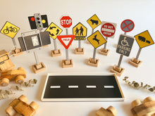 Load image into Gallery viewer, On The Road Bio Sensory Tray and Traffic Signs
