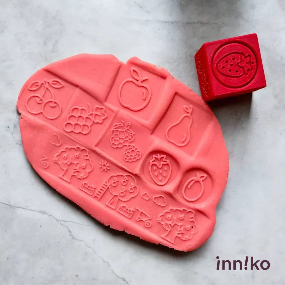 Orchard-themed 2-in-1 Cube with Roller – A Twist on Classic Dough Play - by inniko