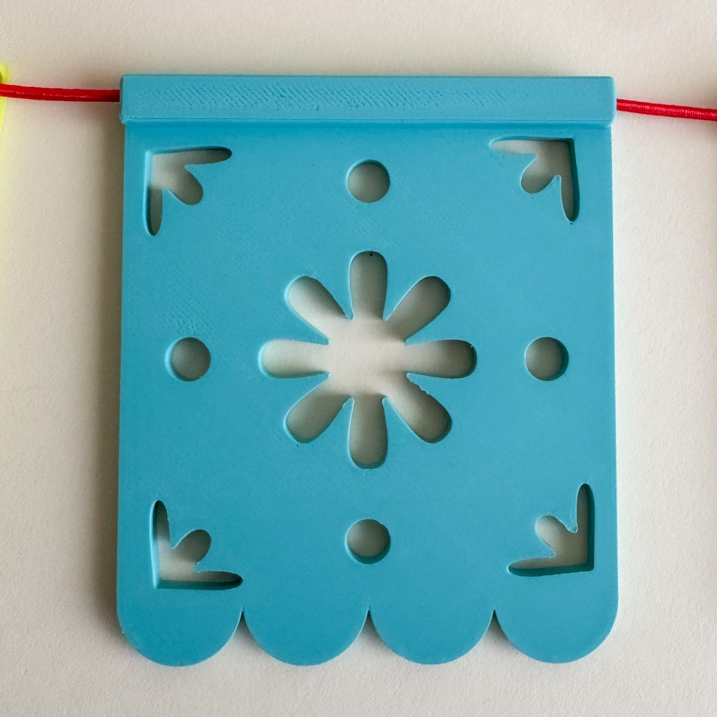 Colorful 3D-Printed Papel Picado Banner and Playdough Bio Molds by WooBeWee™