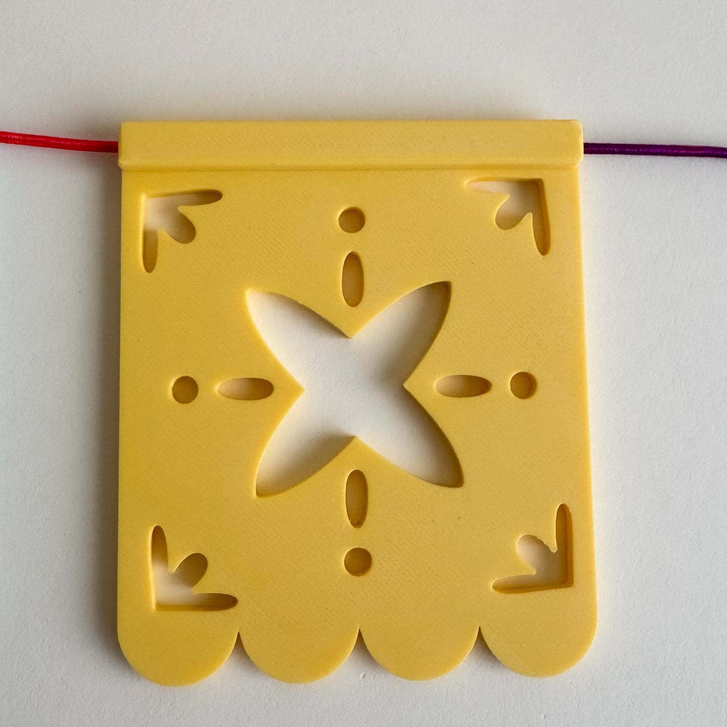 Colorful 3D-Printed Papel Picado Banner and Playdough Bio Molds by WooBeWee™