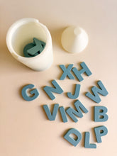 Load image into Gallery viewer, Glow-in-the-Dark Pencil-Shaped Storage Box + Magnetic Letters or Numbers

