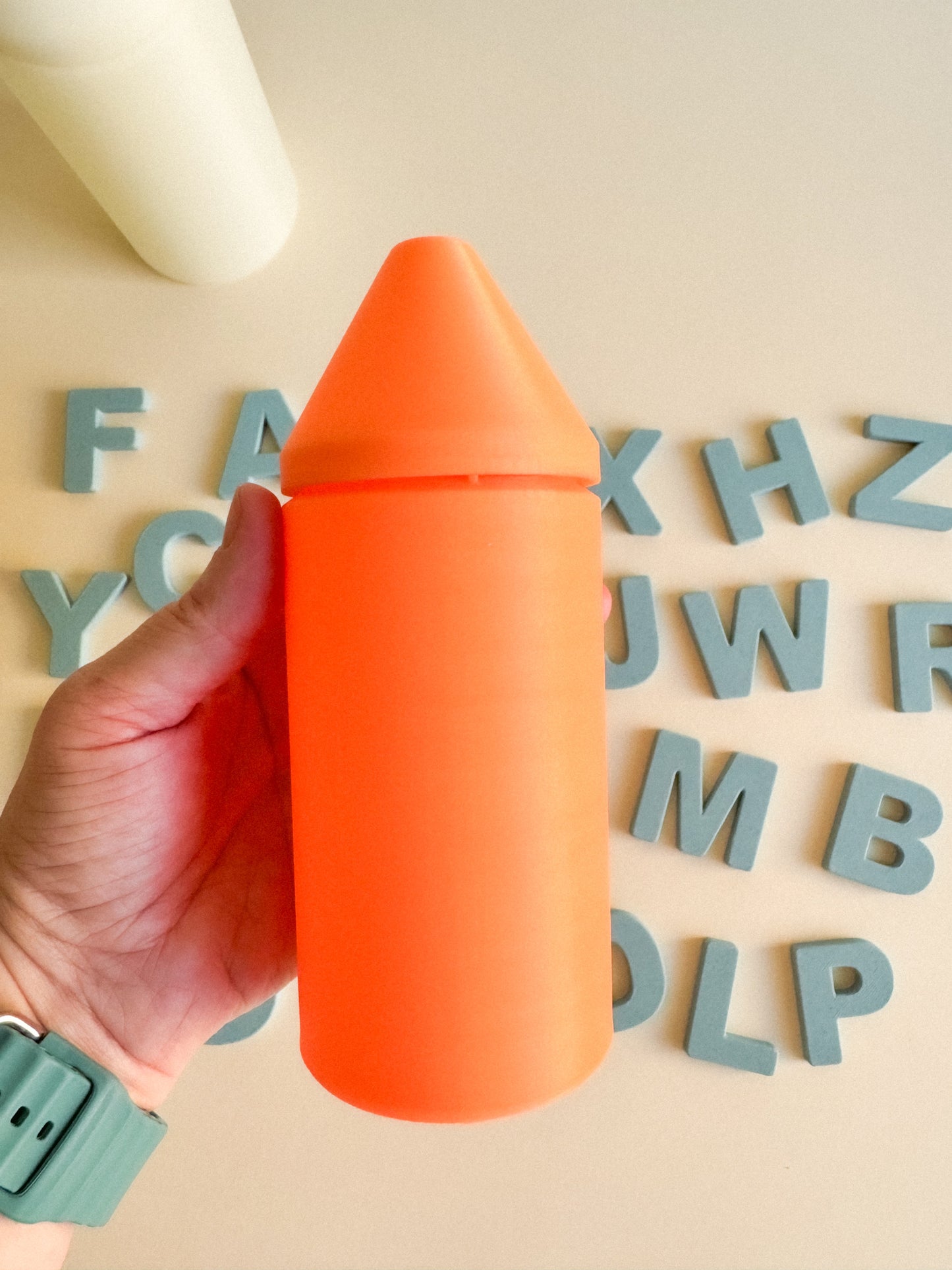 Glow-in-the-Dark Pencil-Shaped Storage Box + Magnetic Letters or Numbers