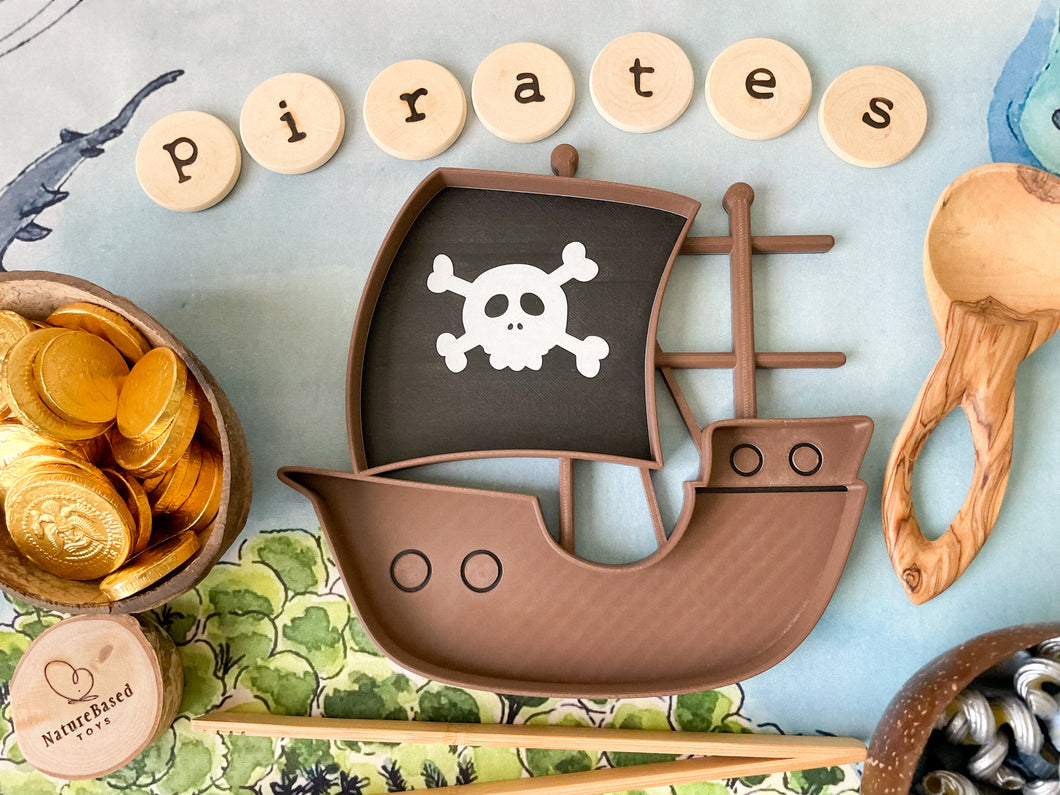 Pirate-Themed Bio Trays for Sensory Play