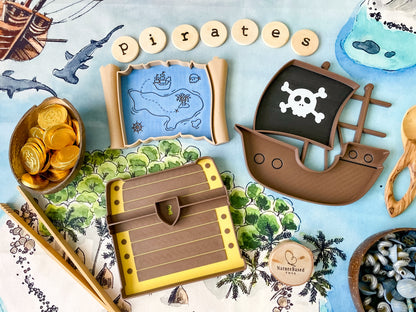 Pirate-Themed Bio Trays for Sensory Play