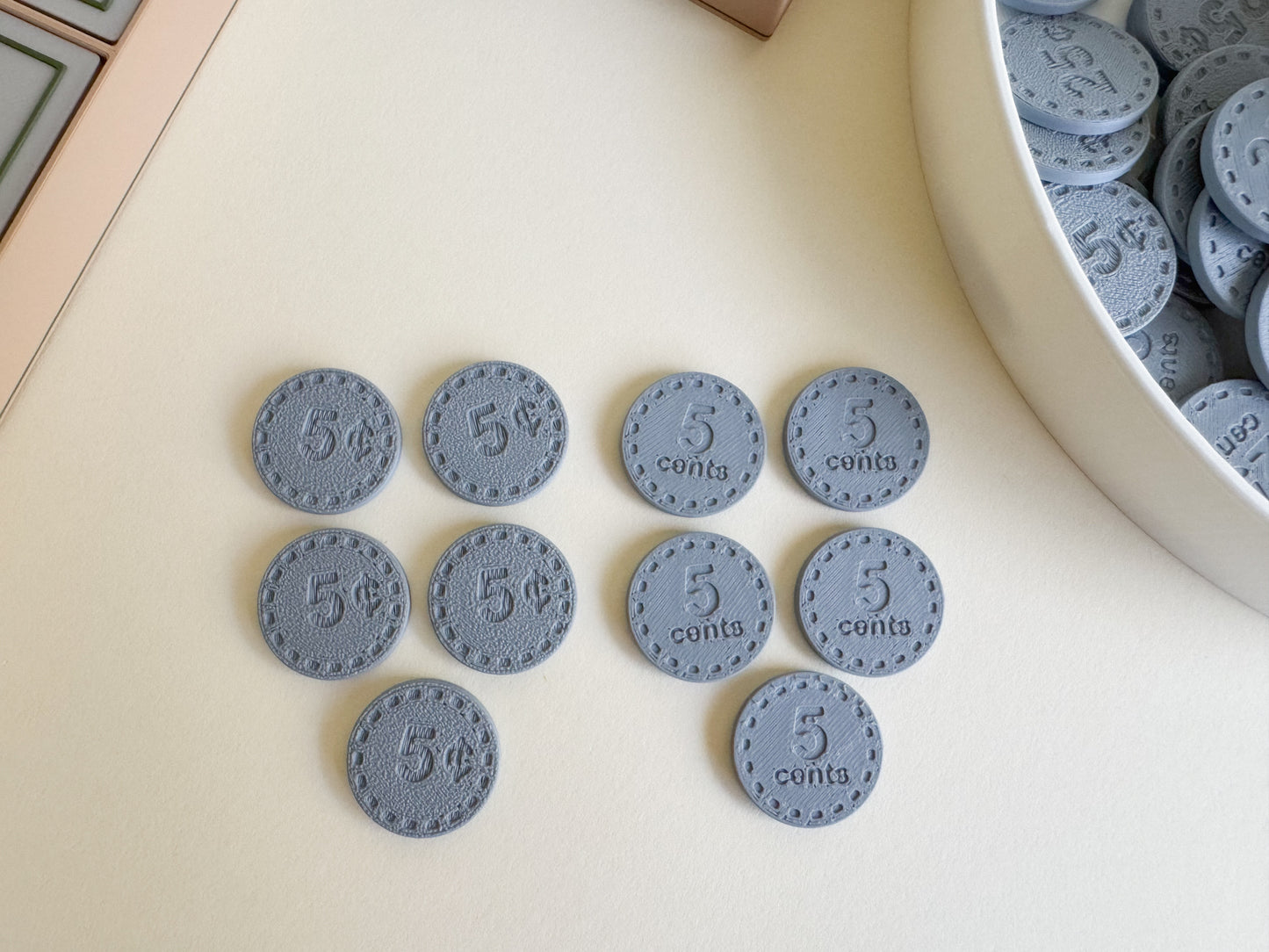 Play Money Set for Kids, Learn, Save, and Play! (3D-Printed)