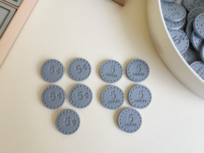 Play Money Set for Kids, Learn, Save, and Play! (3D-Printed)