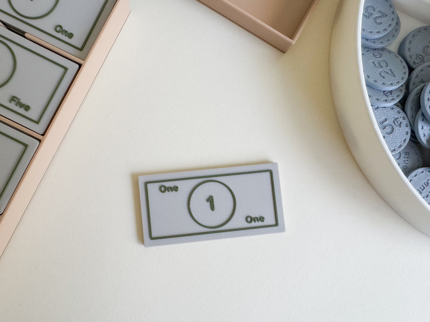 Play Money Set for Kids, Learn, Save, and Play! (3D-Printed)