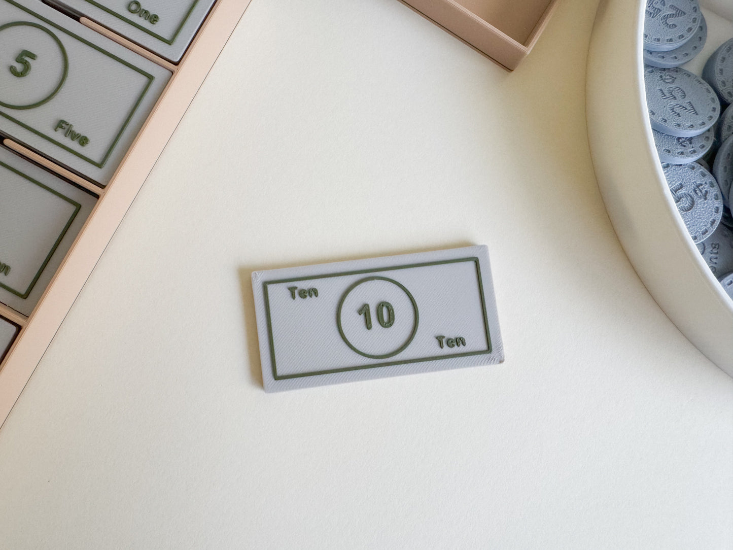 Play Money Set for Kids, Learn, Save, and Play! (3D-Printed)