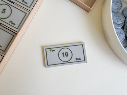 Play Money Set for Kids, Learn, Save, and Play! (3D-Printed)