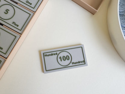 Play Money Set for Kids, Learn, Save, and Play! (3D-Printed)