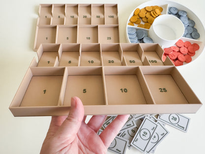 Play Money Set for Kids, Learn, Save, and Play! (3D-Printed)