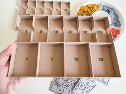 Play Money Set for Kids, Learn, Save, and Play! (3D-Printed)