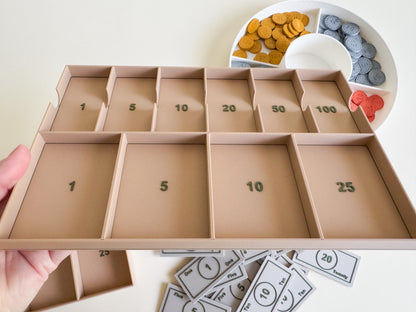 Play Money Set for Kids, Learn, Save, and Play! (3D-Printed)