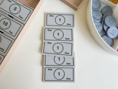 Play Money Set for Kids, Learn, Save, and Play! (3D-Printed)