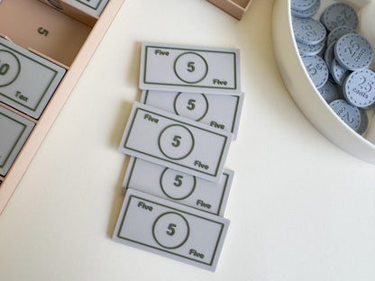 Play Money Set for Kids, Learn, Save, and Play! (3D-Printed)