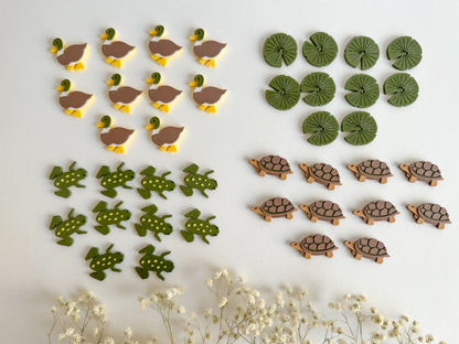 Pond-themed Math Counters set of 10