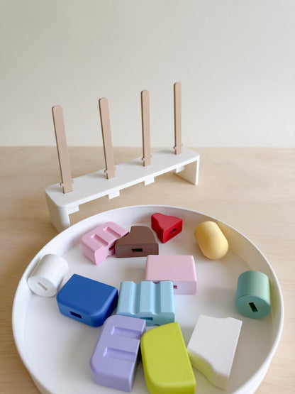 Stack, Solve, and Play! 3D-Printed Popsicle Puzzles