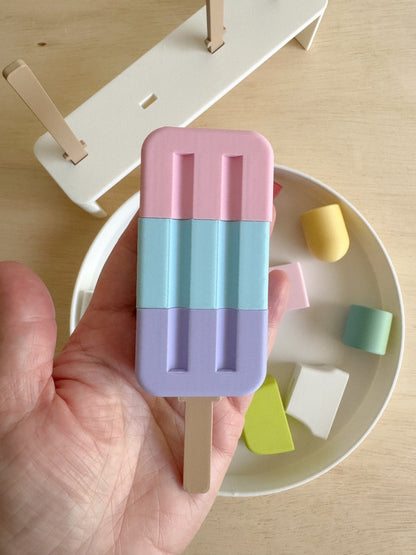 Stack, Solve, and Play! 3D-Printed Popsicle Puzzles