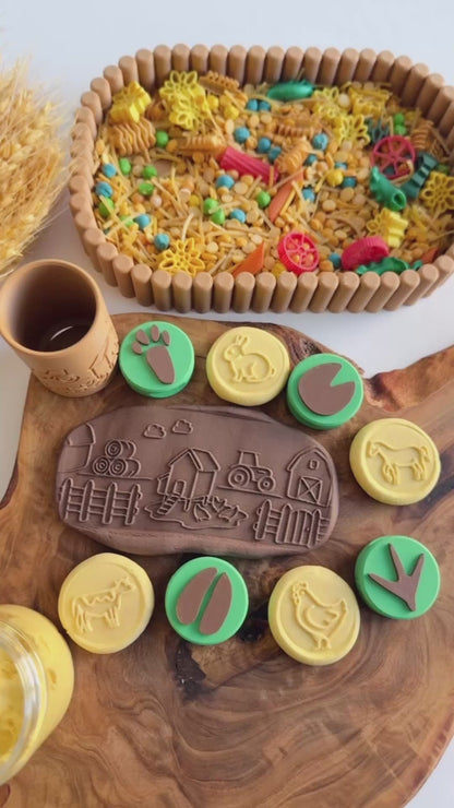 New Farm-Themed Play Roller and Stamp Set by inniko