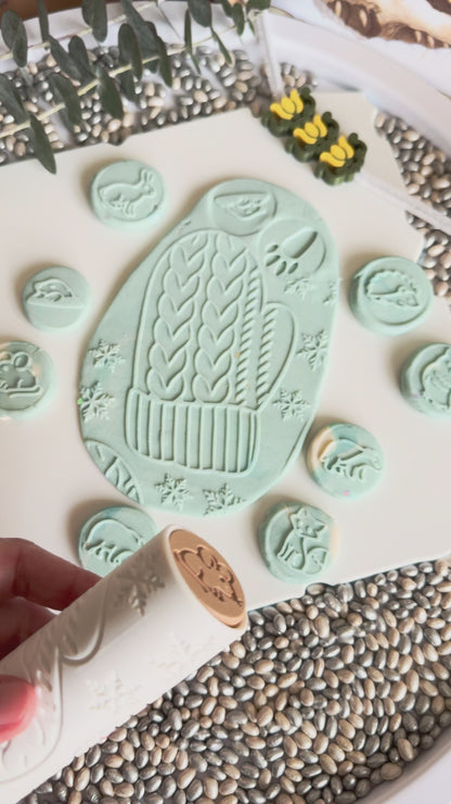 The Mitten Story Play Roller and Stamp Set by inniko