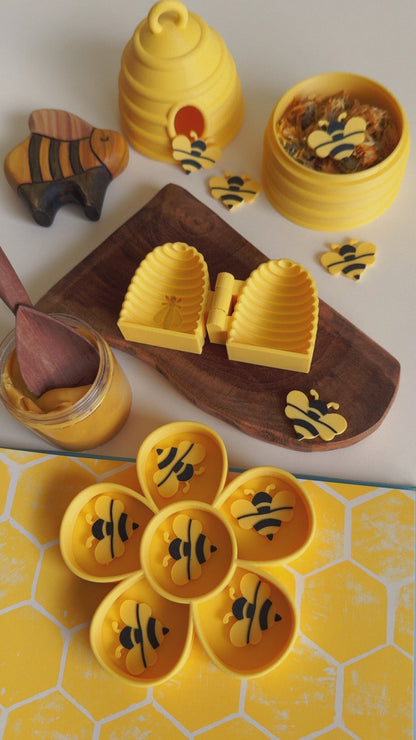 Busy Beehive Bio Mold, 3D-printed for Sensory Play (S, M, L)