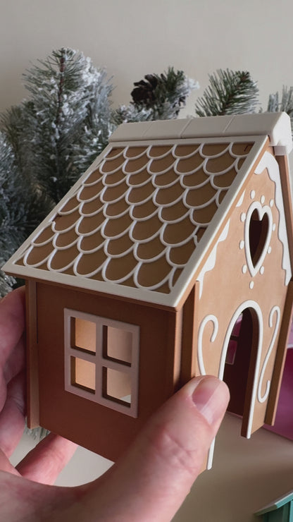 Joyful Gingerbread House (3D-printed)