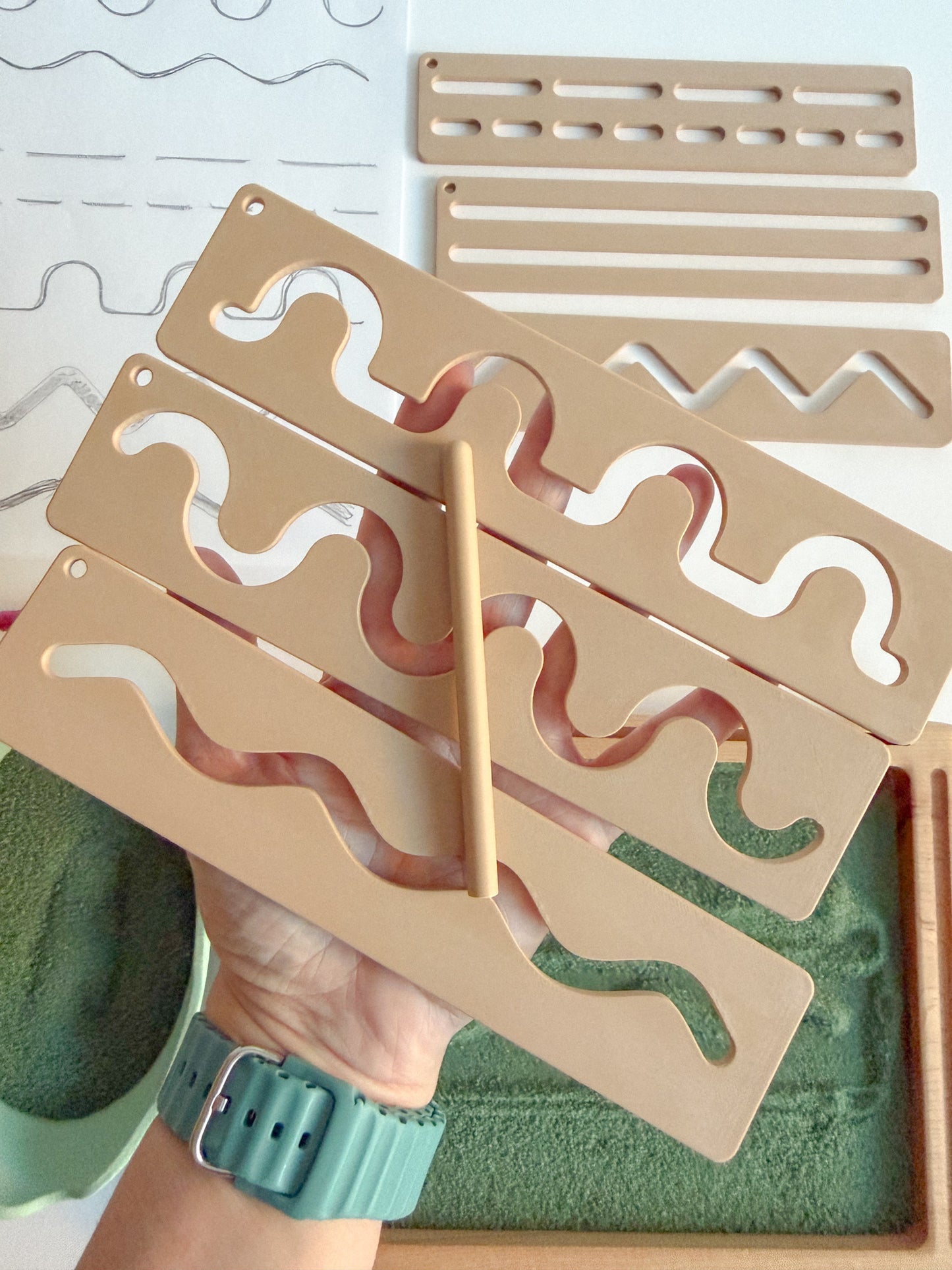 Prewriting Practice Stencil Set | Set of 6 by WooBeWee™