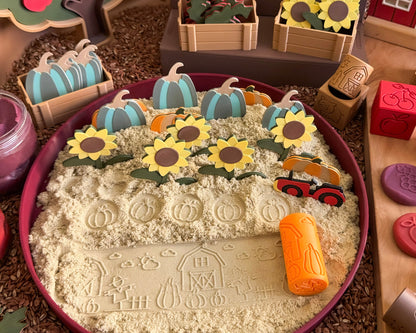Pumpkin Patch-themed Playdough Rollers by inniko