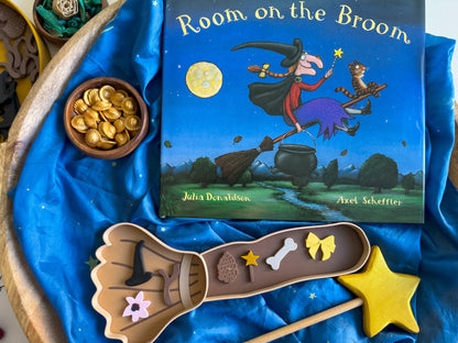 Broom Bio Sensory Play Tray with Loose Parts