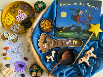 Broom Bio Sensory Play Tray with Loose Parts