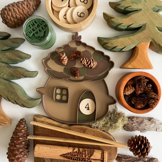 Rustic Pinecone Cottage Bio Sensory Tray