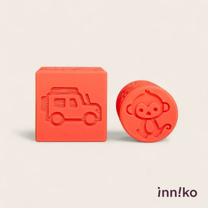 Safari-Themed 2-in-1 Cube with Roller – A Twist on Classic Dough Play - by inniko
