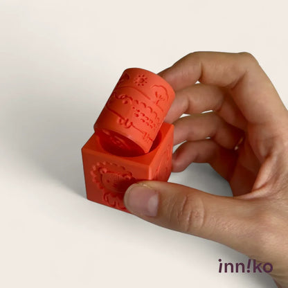 Safari-Themed 2-in-1 Cube with Roller – A Twist on Classic Dough Play - by inniko