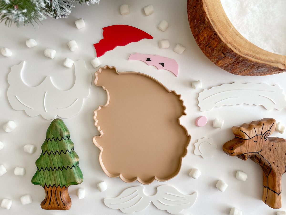 Santa Claus Bio Sensory Tray with puzzles