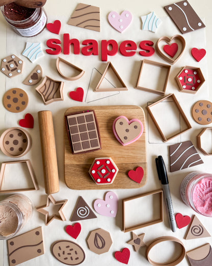 NEW Shape Bio Dough Cutter set of 13 and Matching Toppings