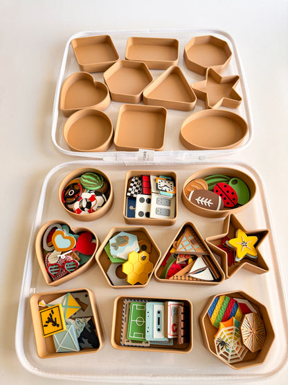 NEW - Shape Mini Trays with Lid by WooBeWee