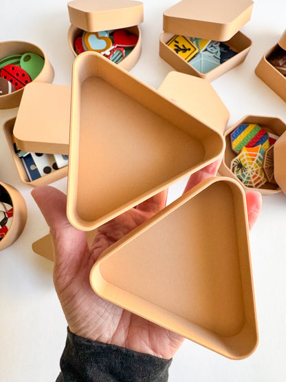 NEW - Shape Mini Trays with Lid by WooBeWee